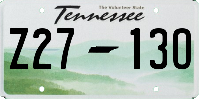 TN license plate Z2713O