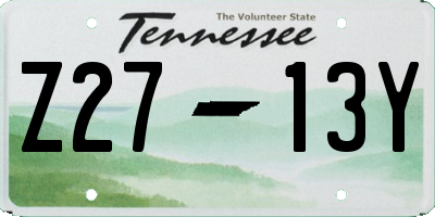 TN license plate Z2713Y