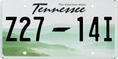 TN license plate Z2714I