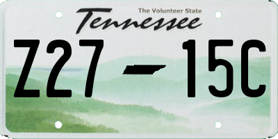 TN license plate Z2715C