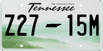 TN license plate Z2715M