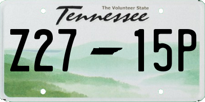 TN license plate Z2715P