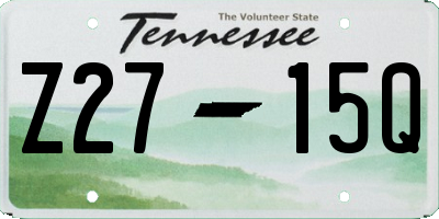 TN license plate Z2715Q
