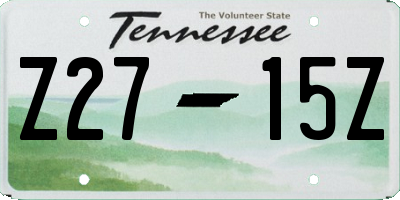 TN license plate Z2715Z