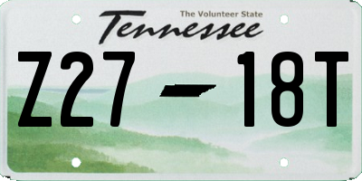TN license plate Z2718T