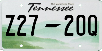 TN license plate Z2720Q