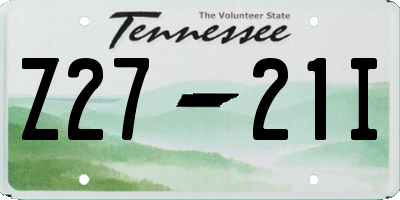 TN license plate Z2721I