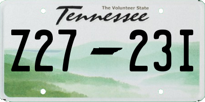 TN license plate Z2723I