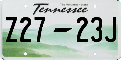 TN license plate Z2723J
