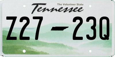 TN license plate Z2723Q
