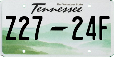 TN license plate Z2724F