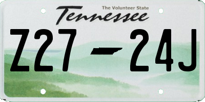 TN license plate Z2724J