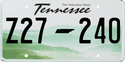 TN license plate Z2724O