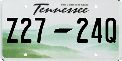 TN license plate Z2724Q