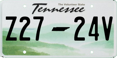 TN license plate Z2724V
