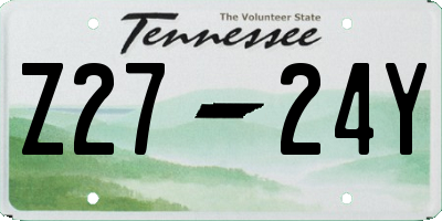 TN license plate Z2724Y