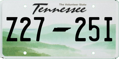 TN license plate Z2725I