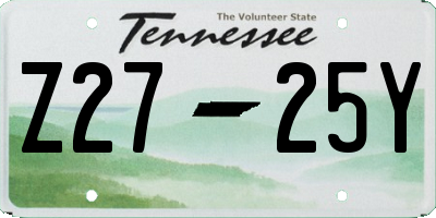 TN license plate Z2725Y