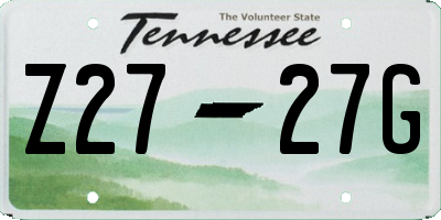 TN license plate Z2727G