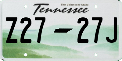 TN license plate Z2727J
