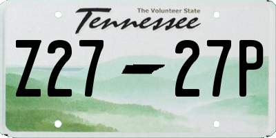 TN license plate Z2727P