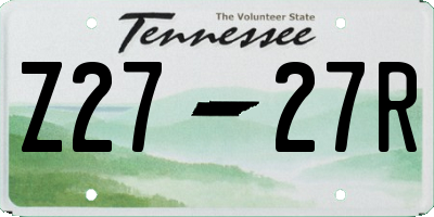 TN license plate Z2727R