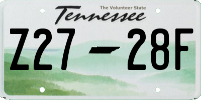 TN license plate Z2728F