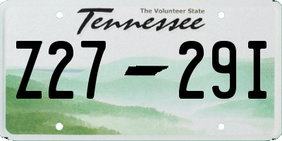 TN license plate Z2729I