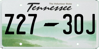 TN license plate Z2730J