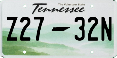 TN license plate Z2732N