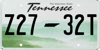 TN license plate Z2732T