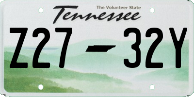 TN license plate Z2732Y