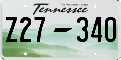 TN license plate Z2734O