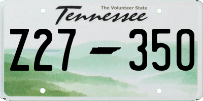 TN license plate Z2735O