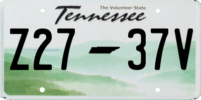 TN license plate Z2737V