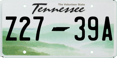 TN license plate Z2739A