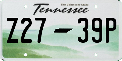 TN license plate Z2739P