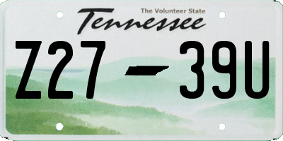 TN license plate Z2739U