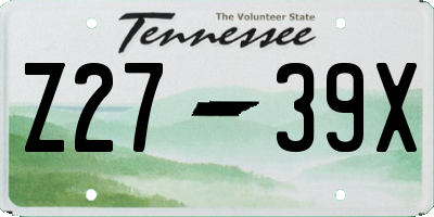 TN license plate Z2739X
