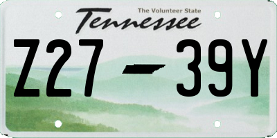 TN license plate Z2739Y