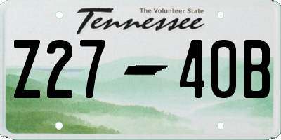 TN license plate Z2740B