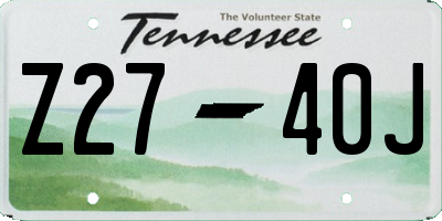 TN license plate Z2740J