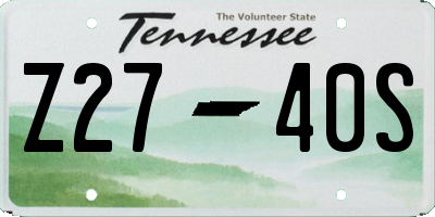 TN license plate Z2740S