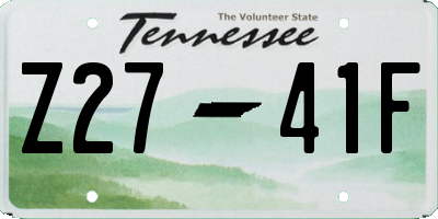 TN license plate Z2741F