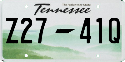 TN license plate Z2741Q