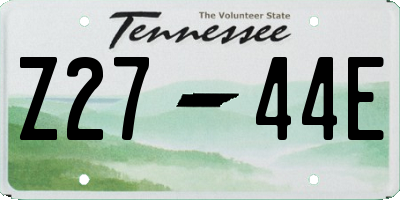 TN license plate Z2744E