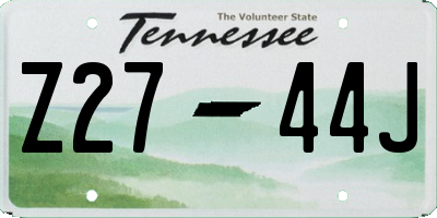 TN license plate Z2744J