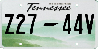 TN license plate Z2744V