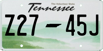 TN license plate Z2745J