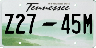 TN license plate Z2745M